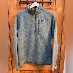 Mens Patagonia Better Sweater Turquoise 1/4 Zip Fleece Sz. M